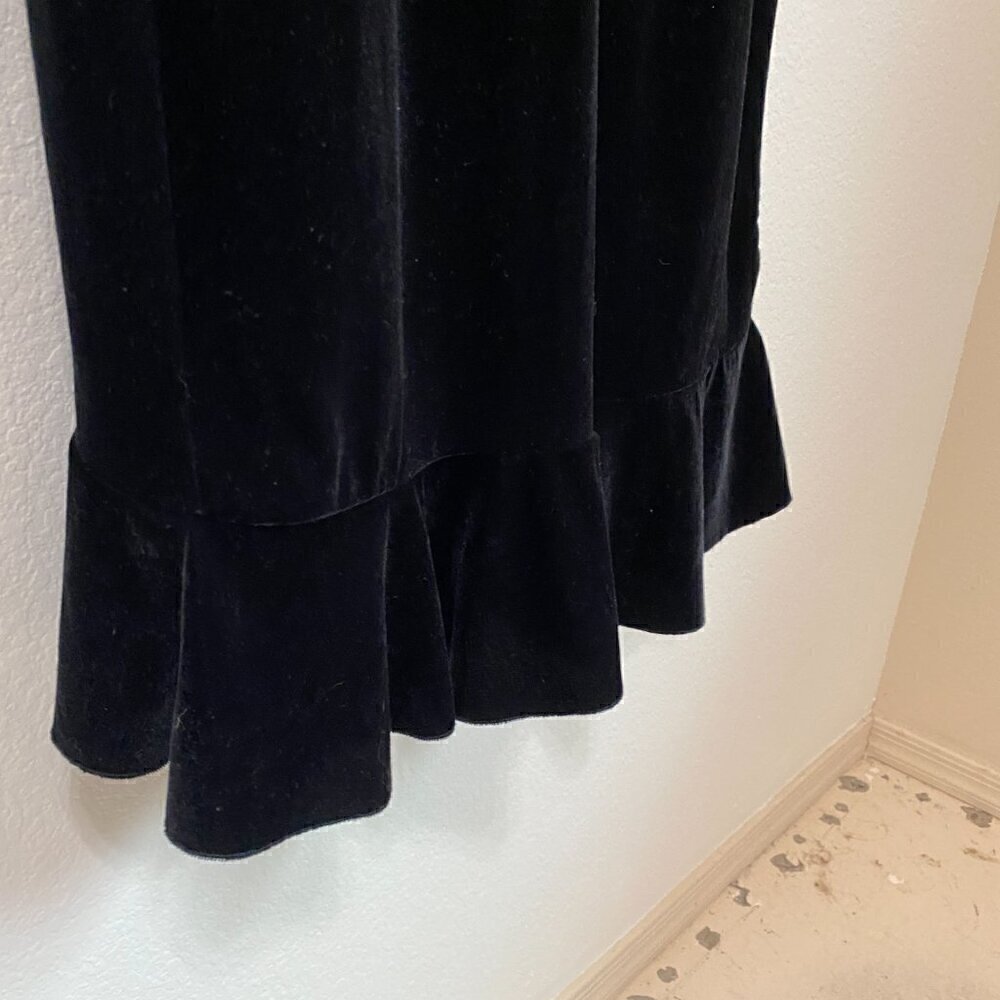 Vintage Studio Black Burnout Velvet Midi Dress Whimsigoth Dark Romantic Goth L - Picture 8 of 8